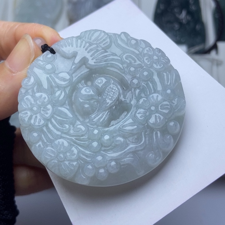 翡翠未镶嵌套链翡翠