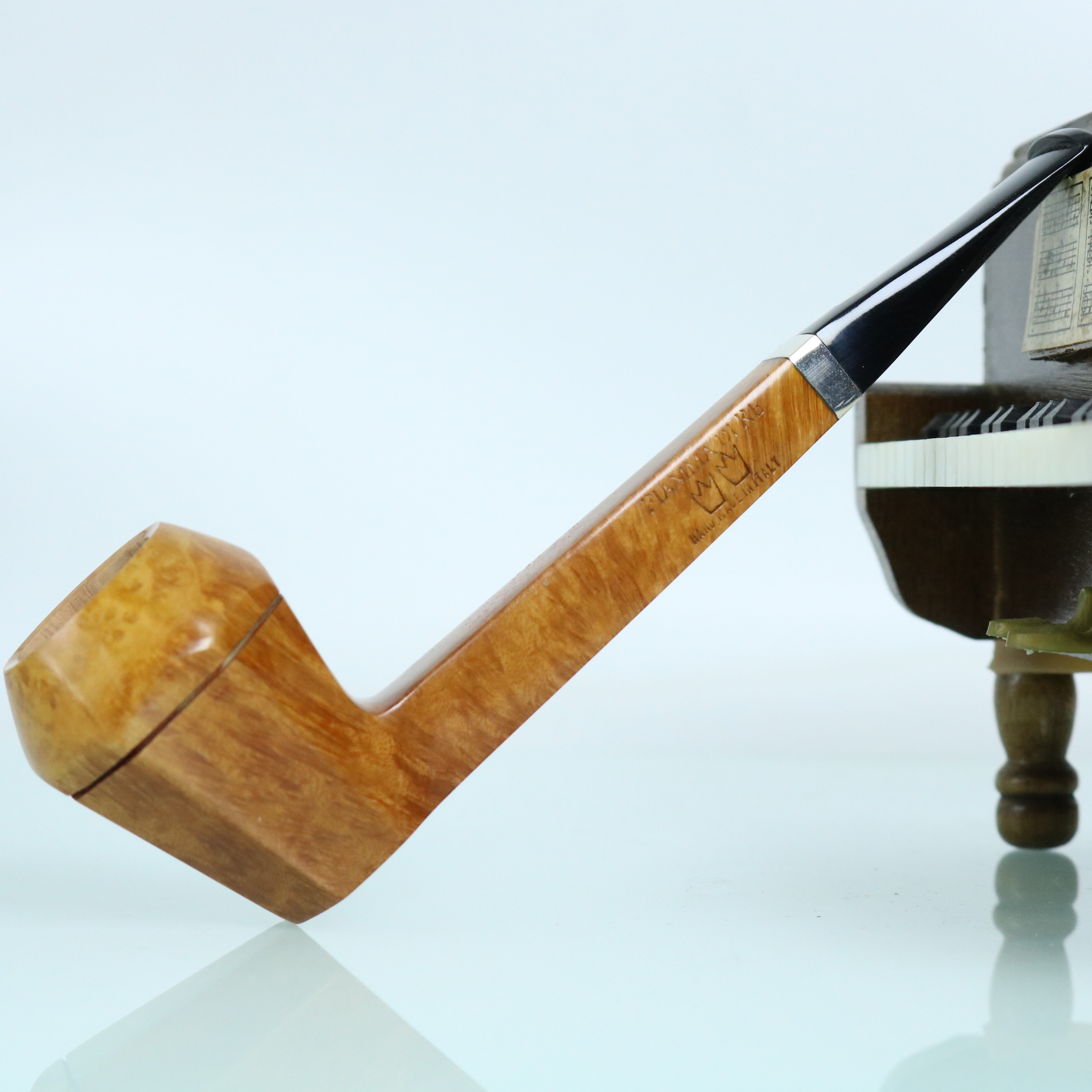 意大利火焰王Fiamma八面单线牛头直杆手工石楠木烟斗