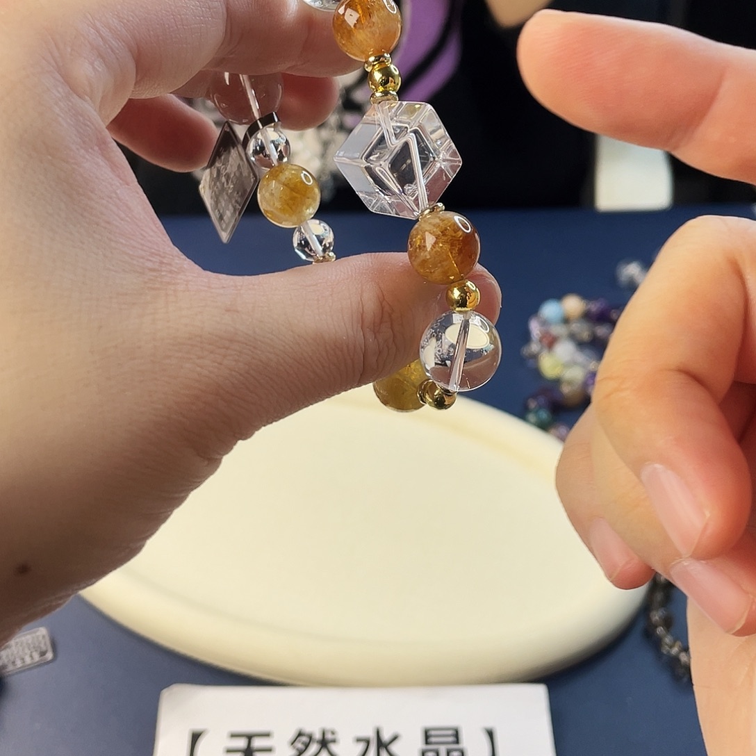 手链水晶银S925镶嵌