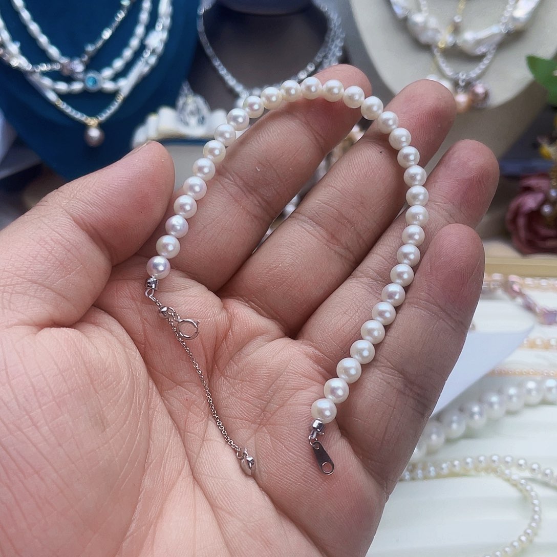 淡水珍珠手绳银S925镶嵌