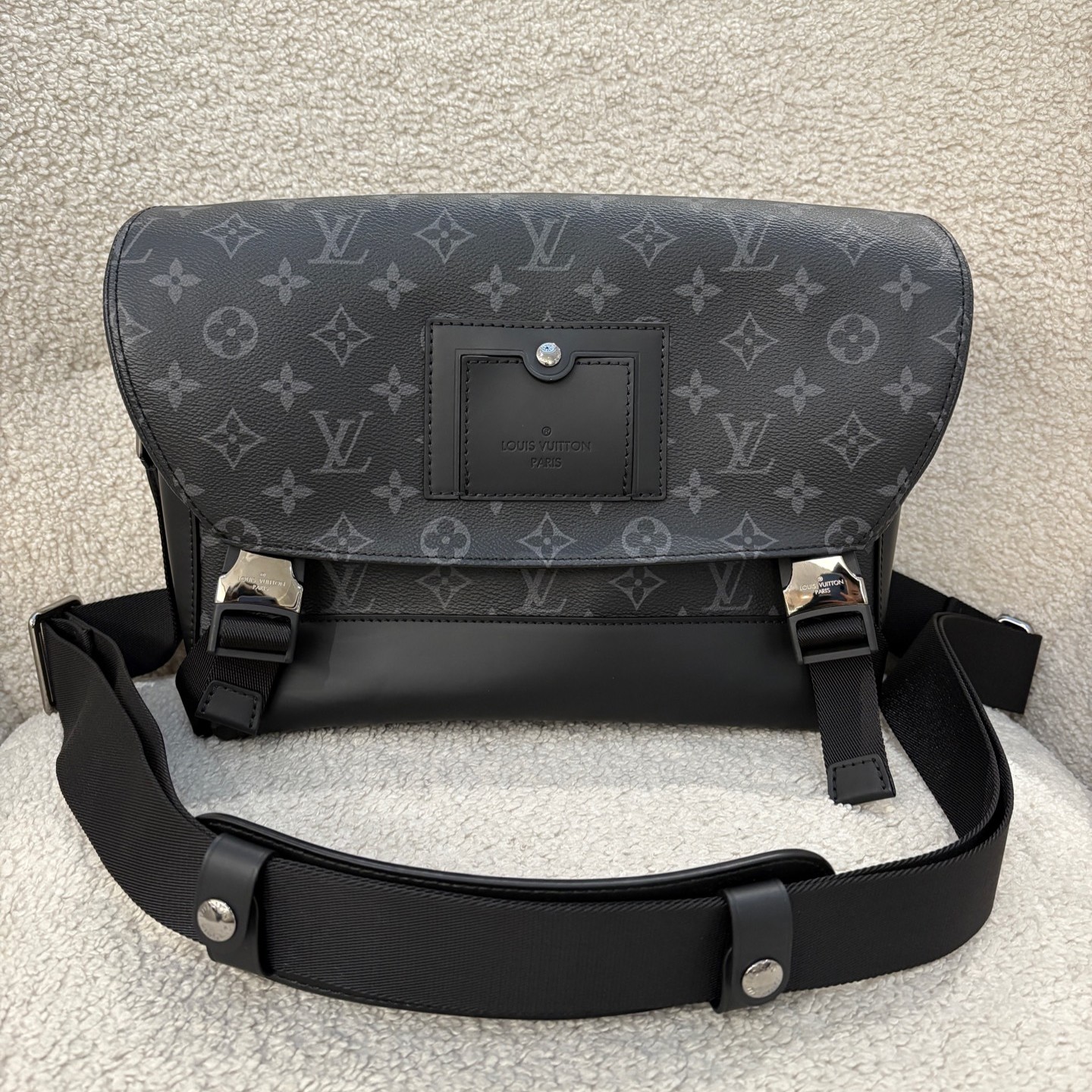 99新 LouisVuitton/路易威登 N1255 黑武士老花邮差包小号 芯片款
