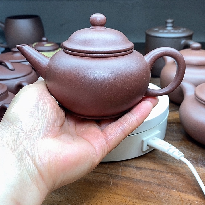 紫砂茶壶单元矿老紫泥水平175cc