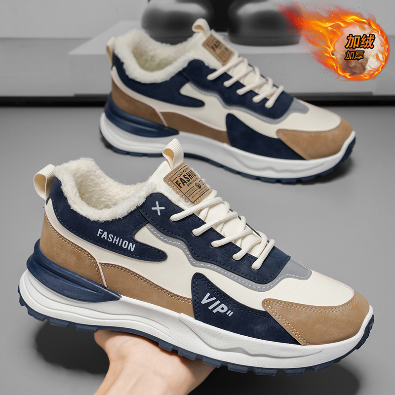 厂家直供【正品】啄木鸟男鞋运动鞋2025新款秋冬休闲鞋潮流皮面运动商品图