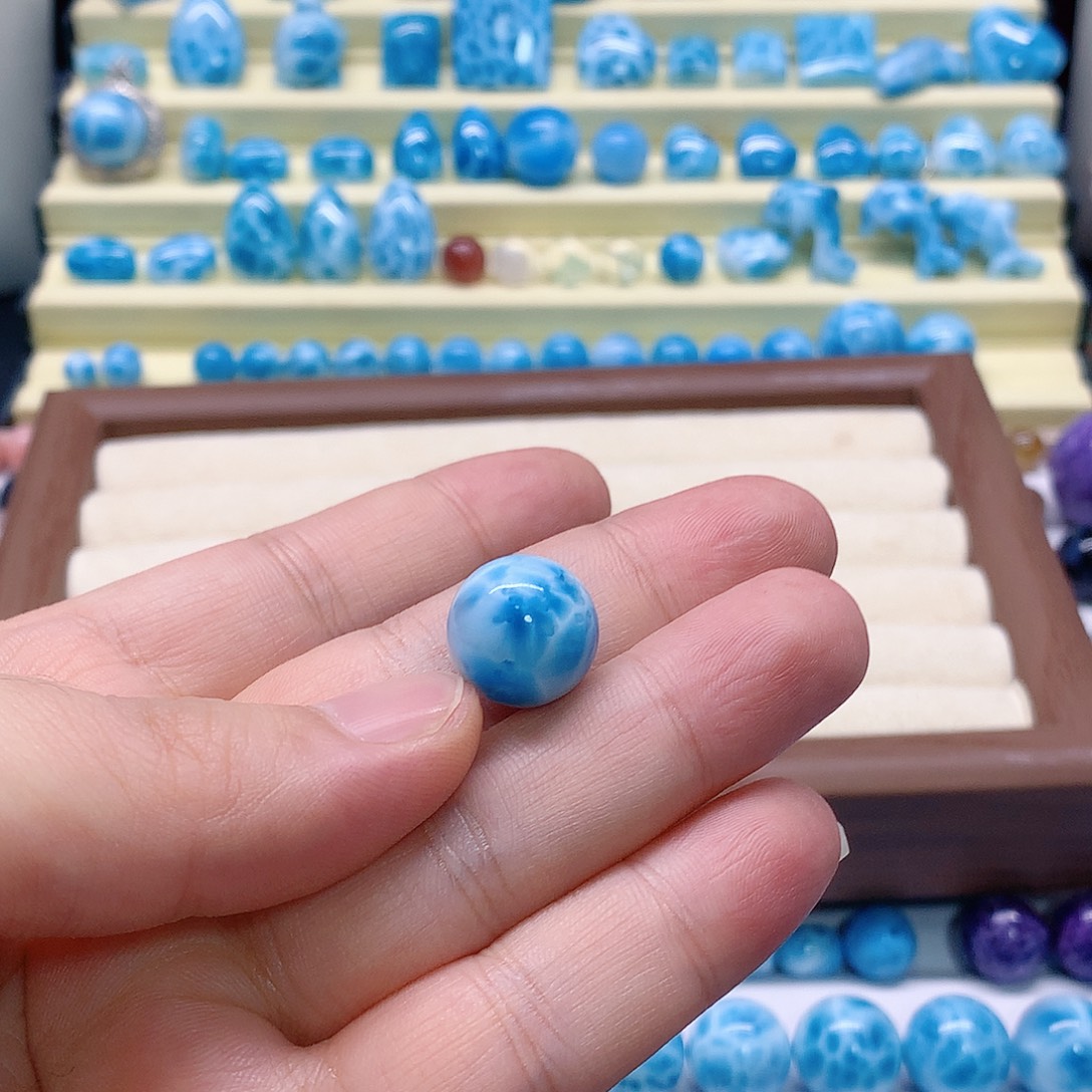 （****针钠钙石（海纹石）未镶嵌手链15尺寸