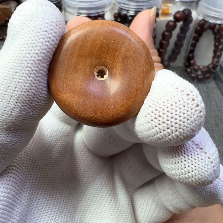 木檀香木平安扣2.8”………黑沉