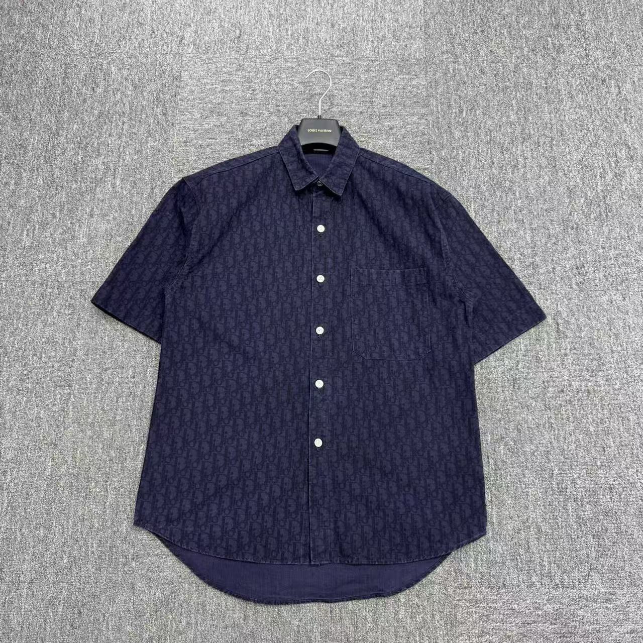 99新 DIOR/迪奥 满印老花短袖衬衫/38码/编码17865