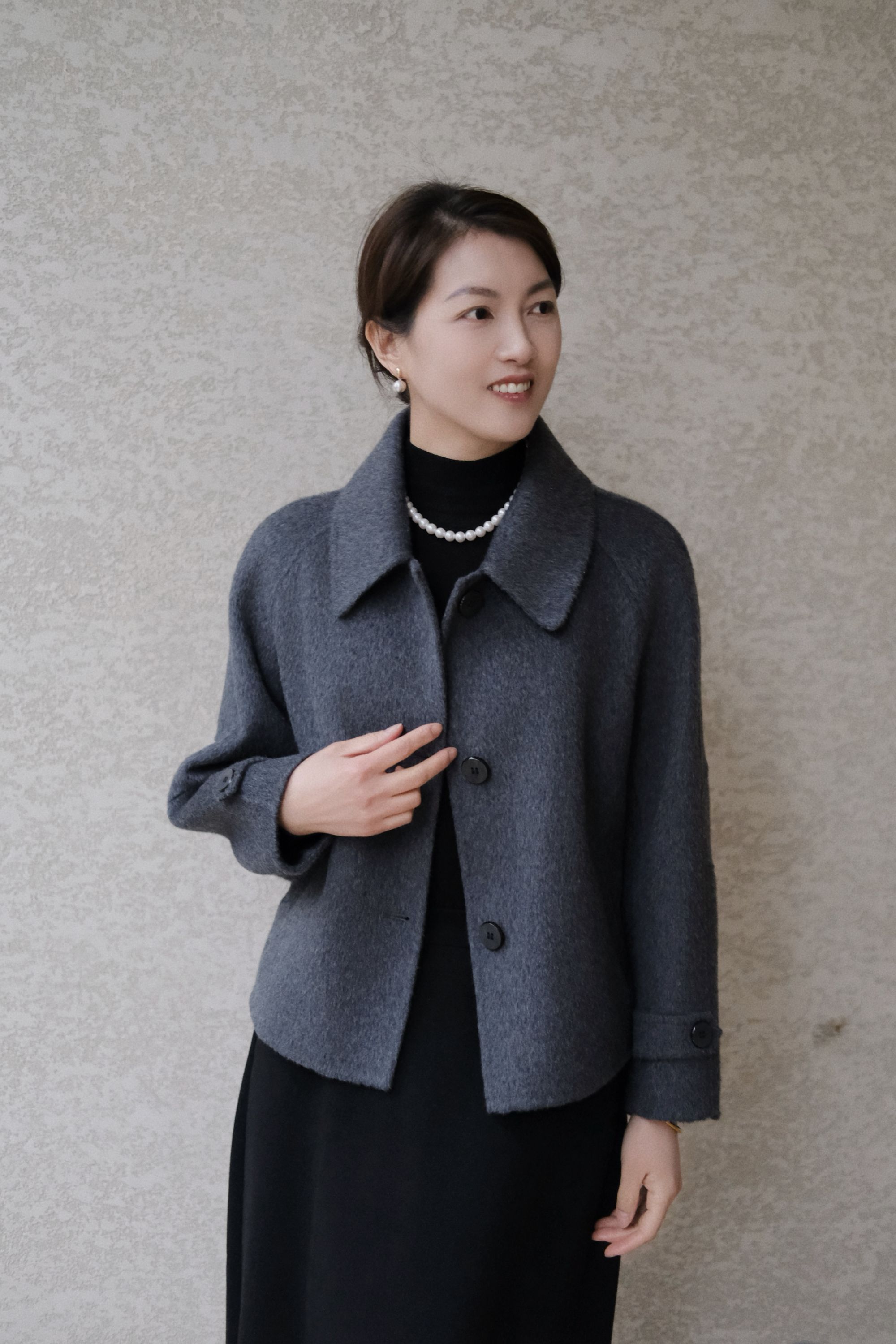 【艺窈慈】YYC8162双面100%羊毛高端百搭洋气时尚羊毛大衣外套