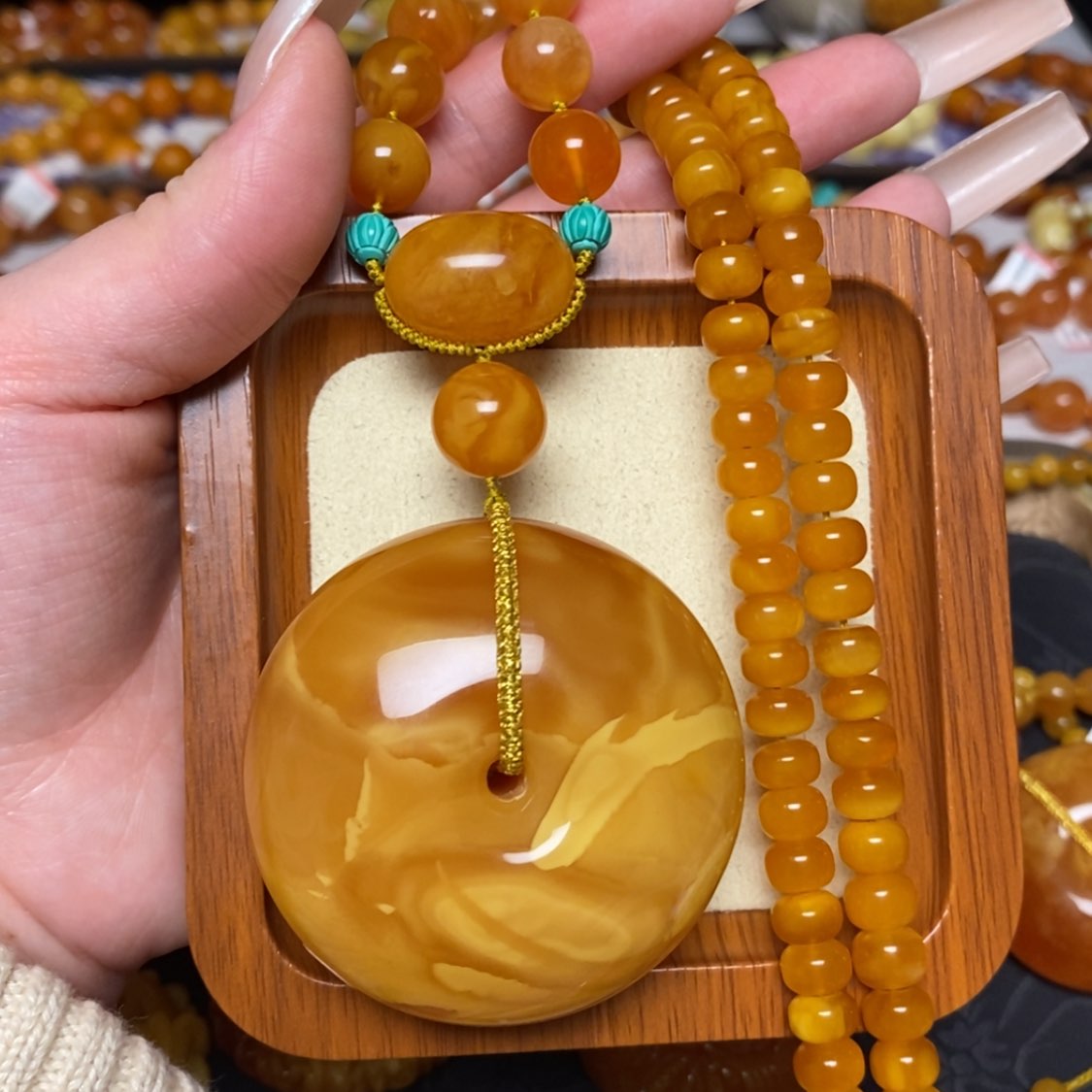 【闪购商品】蜜蜡颈饰未镶嵌项链