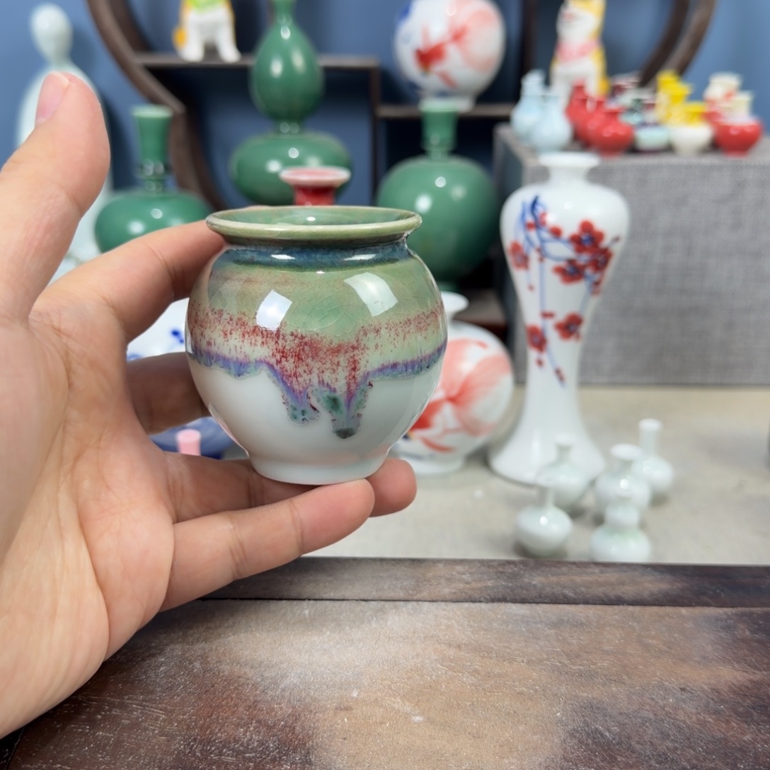 陶瓷手工小花器摆件