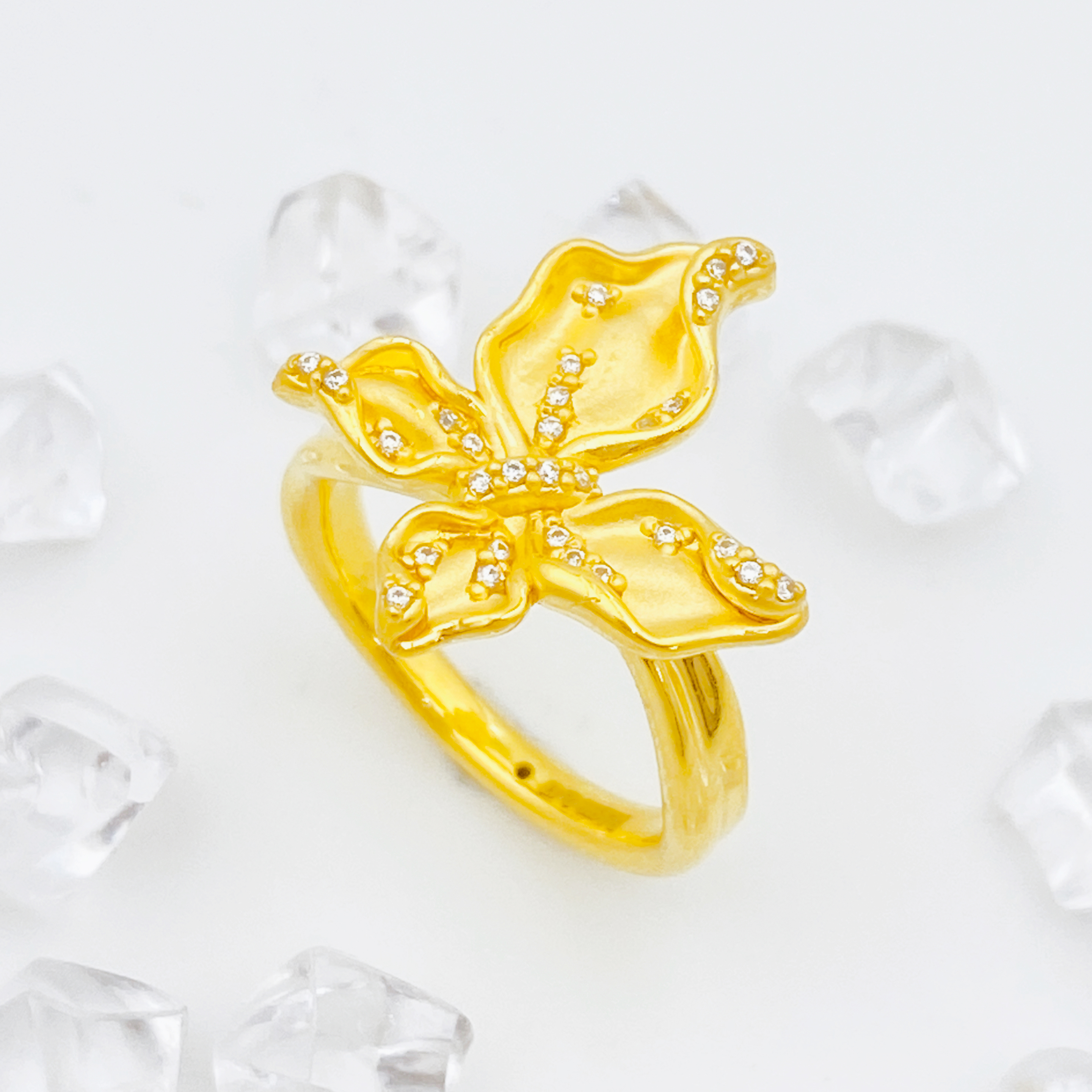 足金999 莫桑蝶梦戒指 2.51 11圈口