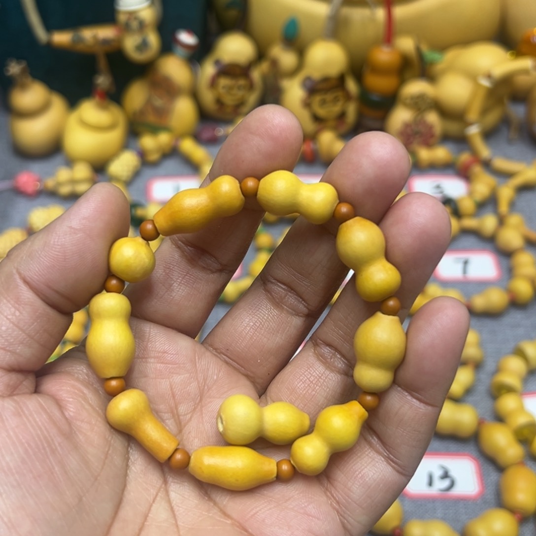 蓝*精品草里金10颗精品手串