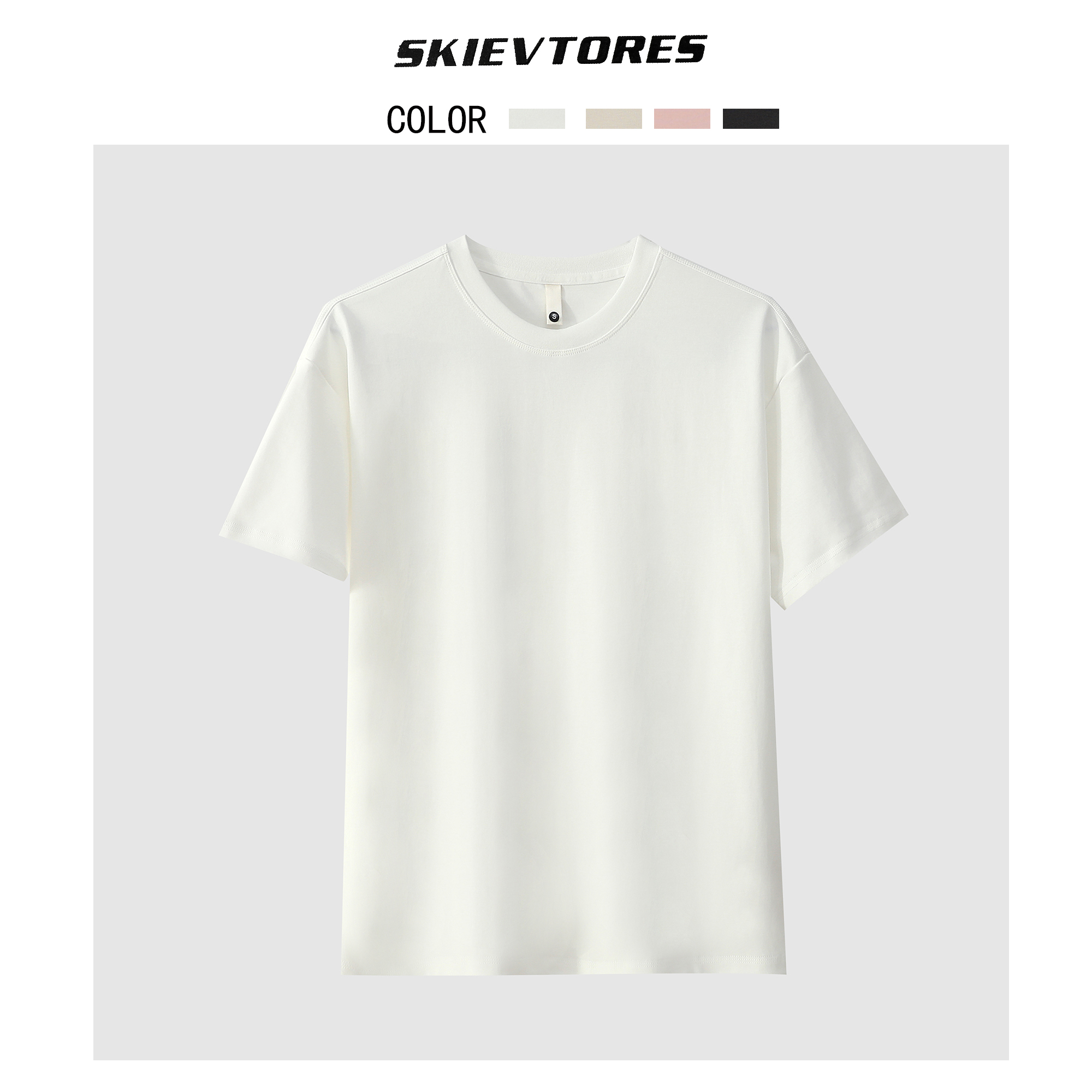 376浴室dian休闲圆领短袖架T恤