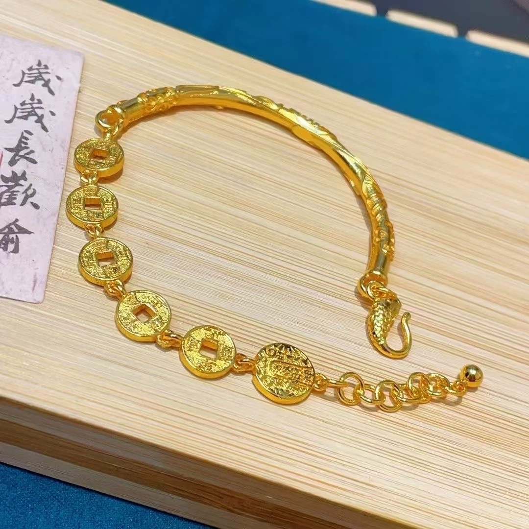  【清货专属链接】SZ1197 五路财神五帝钱半镯