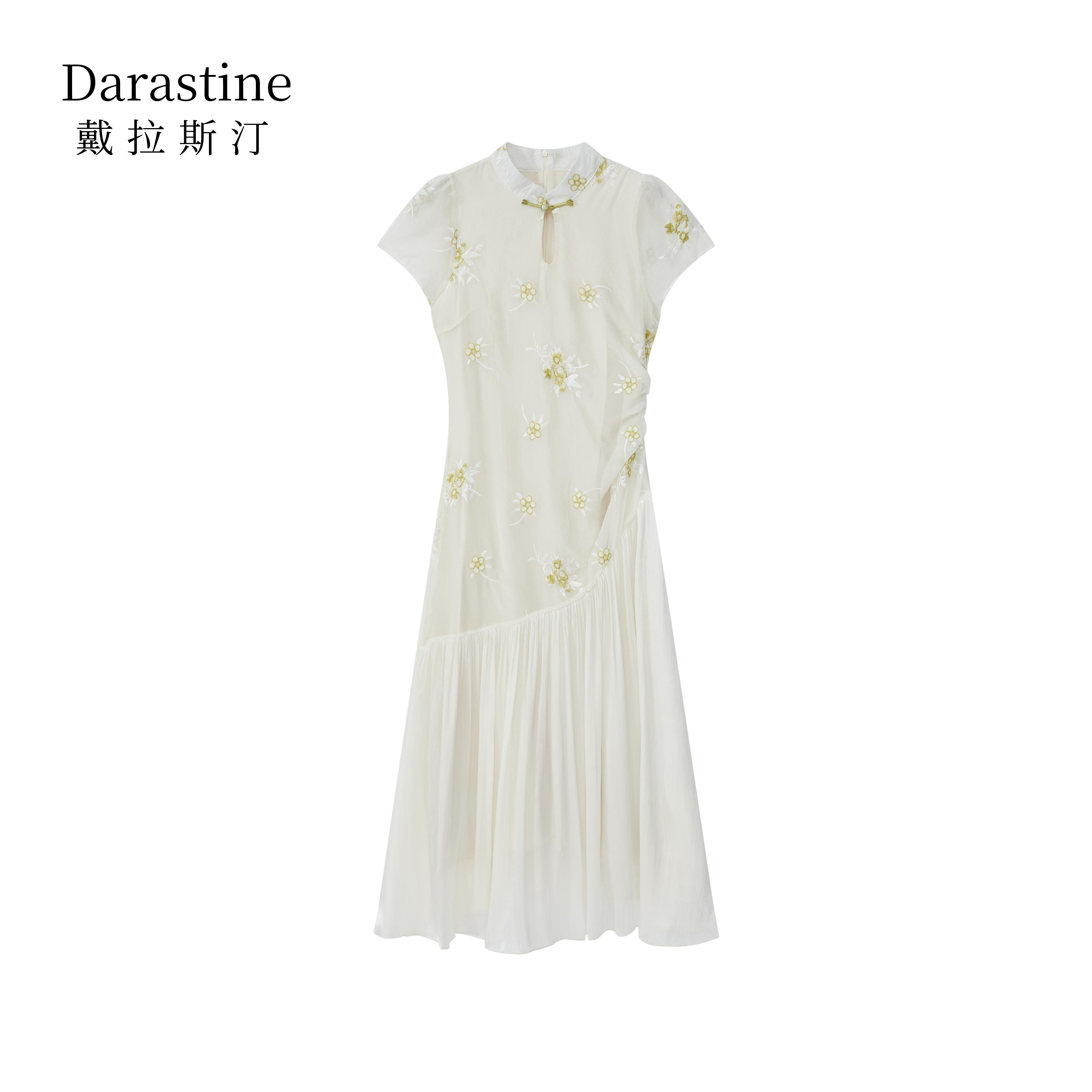 【宁宁定制】Darastine戴拉斯汀时尚国风刺绣连衣裙6822