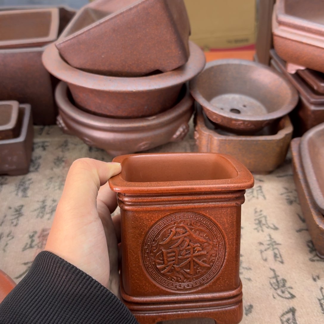 紫砂花盆40号宜兴紫砂正品8x9