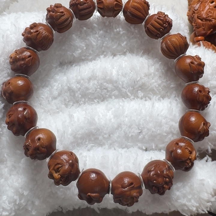 橄榄核手串/手链橄榄核雕刻须派十八罗汉