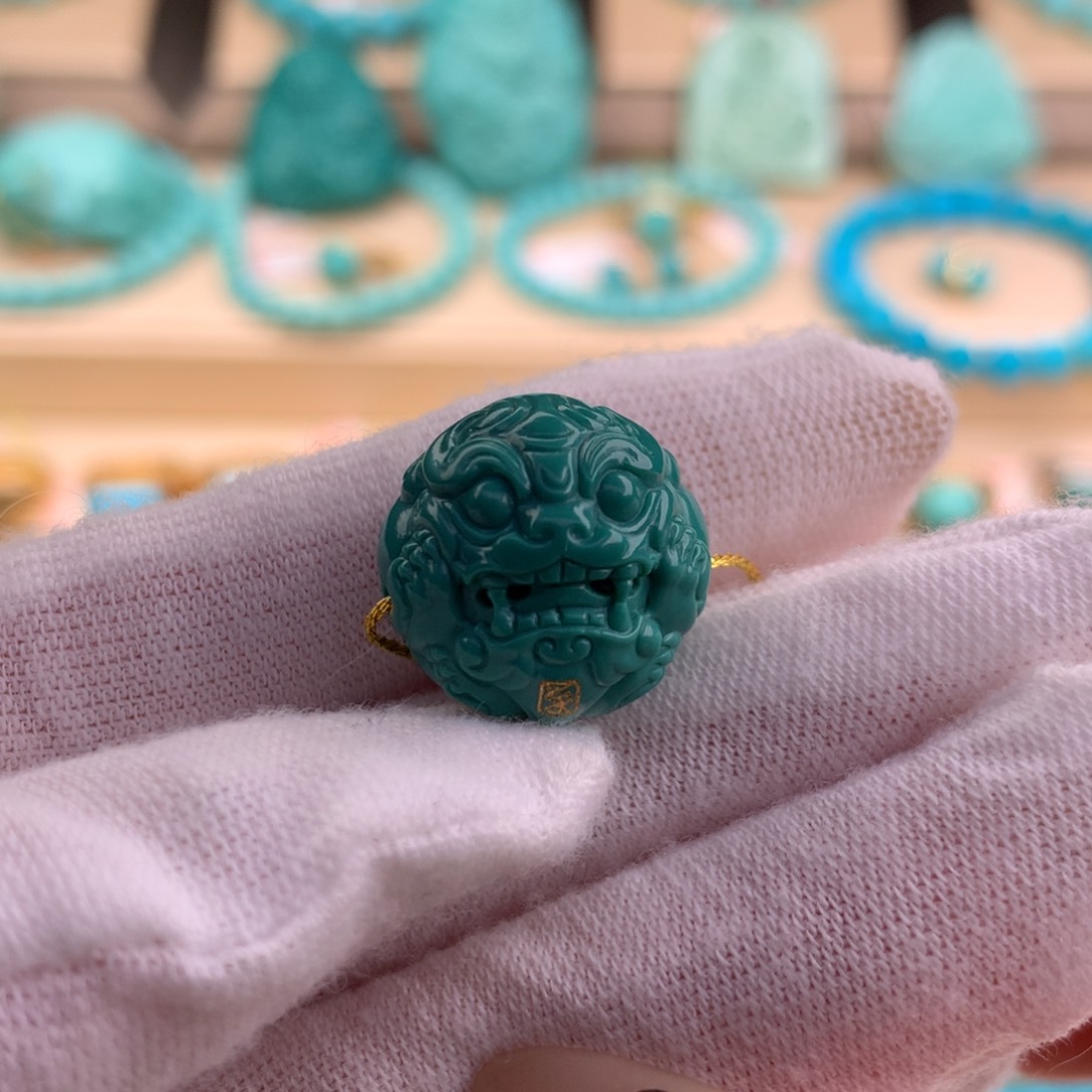 绿松石珠宝奇石未镶嵌17.6mm