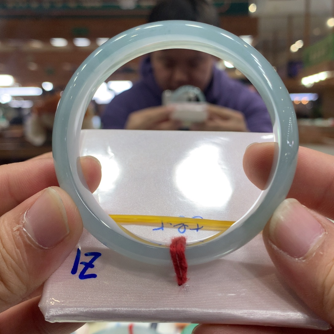 翡翠未镶嵌手镯天然a货翡翠手镯正圈58.5