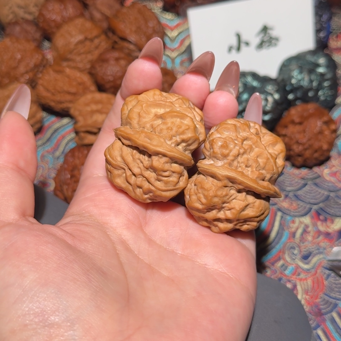 把件文玩核桃1524号44三角元宝蛙蛙文玩核桃