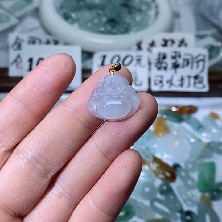 颈饰未镶嵌翡翠天然