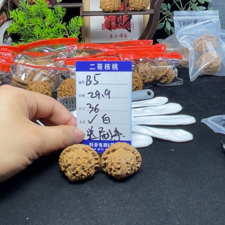 文玩核桃把件白狮子