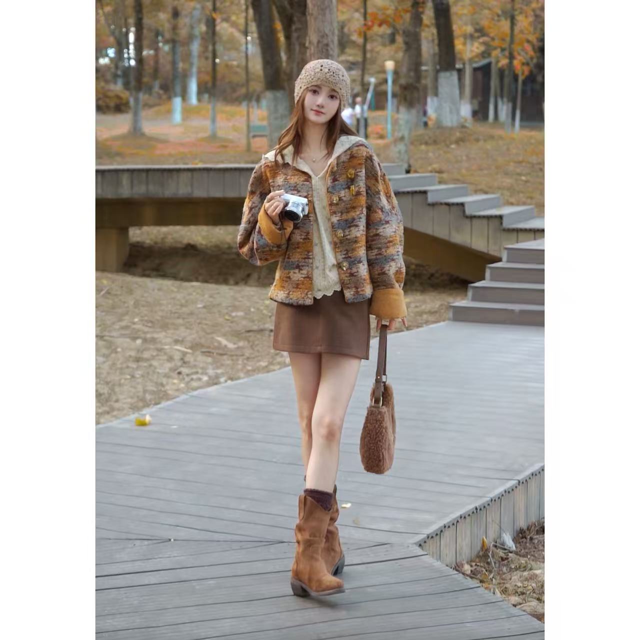 【云感温暖-鹅绒服】小众欧货时尚设计感高级风90白鹅绒外套W1456