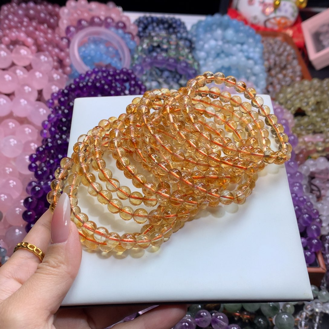 水晶手链未镶嵌黄塔晶卡7+（多样性发其一）