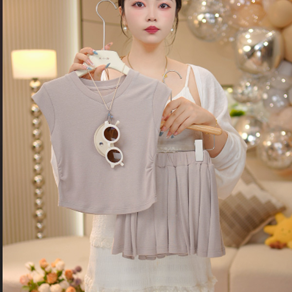 【一甜】女童洋气短袖公主裙裤夏季时髦公主套装中大童2025新款