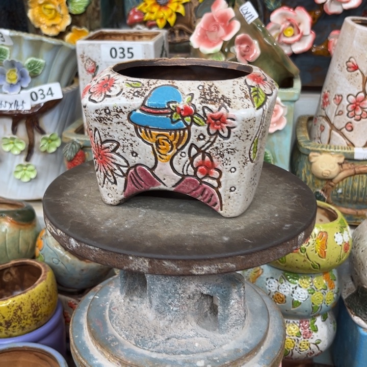 紫砂花盆粗陶材质多肉花盆