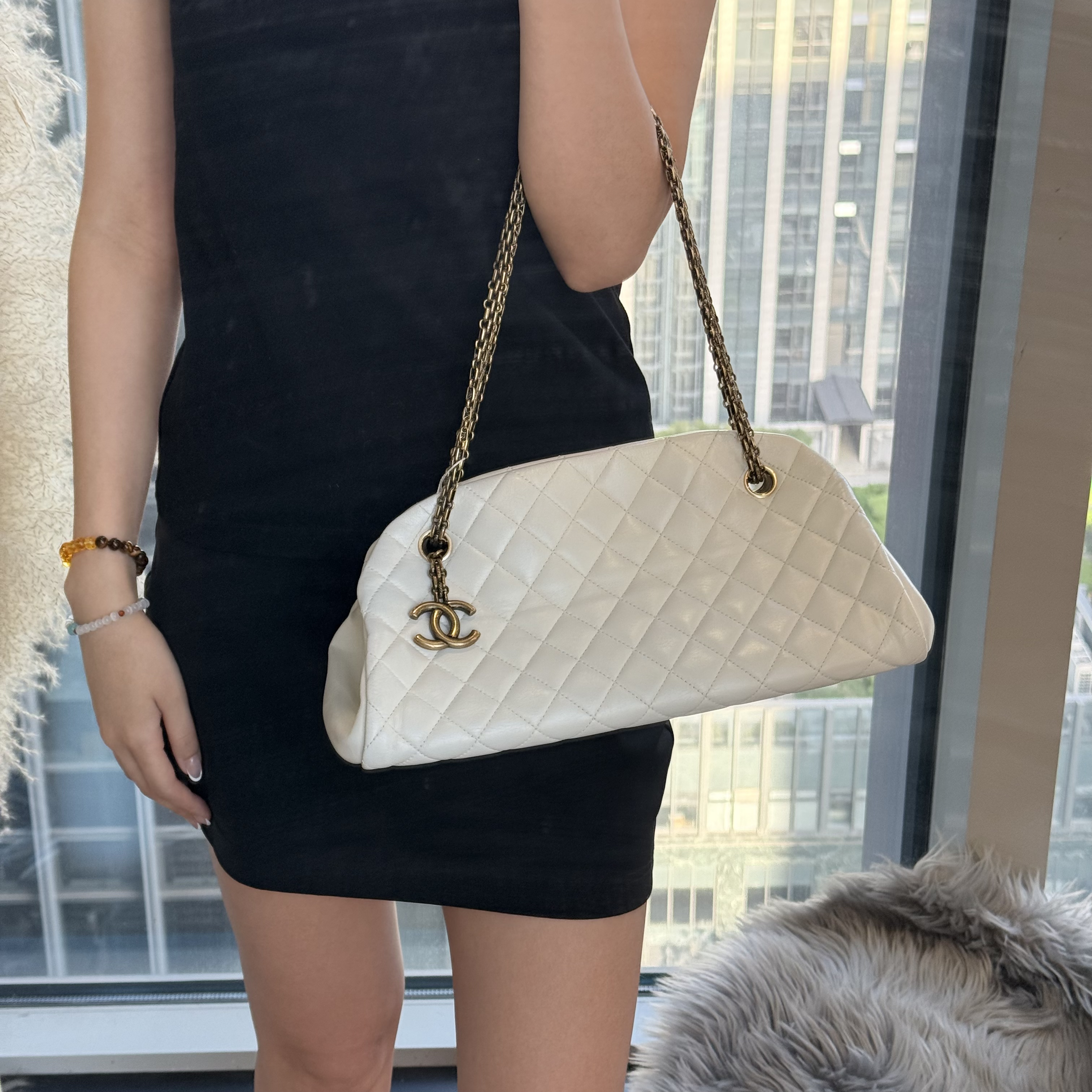 95新 Chanel/香奈儿 白金保龄球单肩包