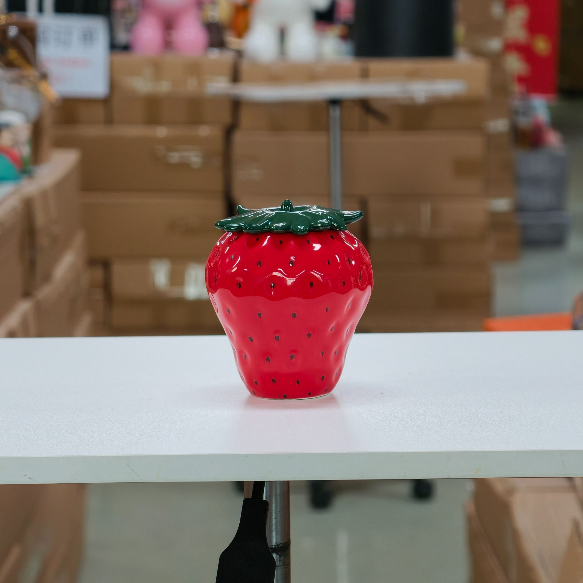 【孤品捡漏】草莓茶叶罐小摆件收纳罐储物