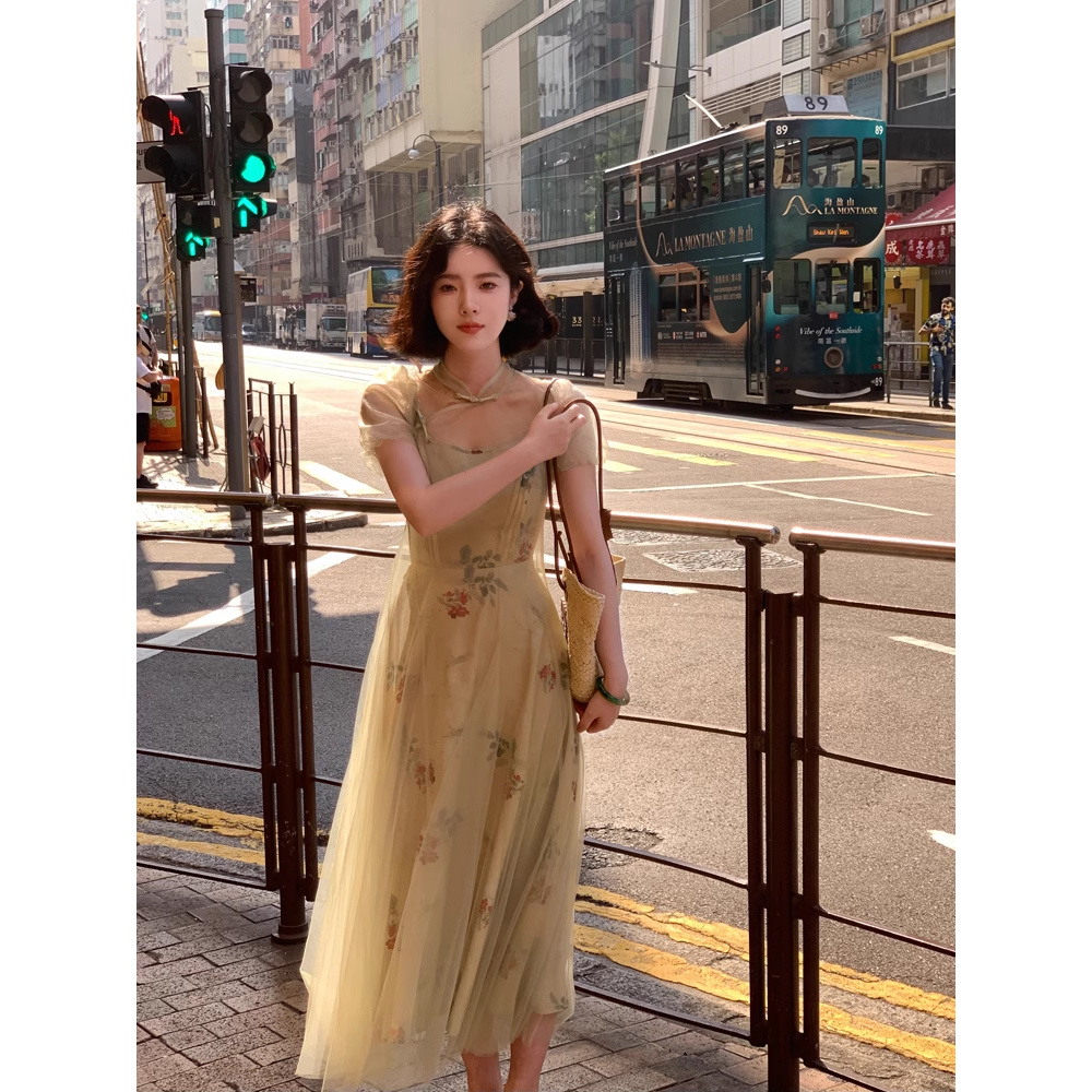 【春节倾仓】寄信 《晨雾》轻柔感禅意国风改良新中式两件套连衣裙