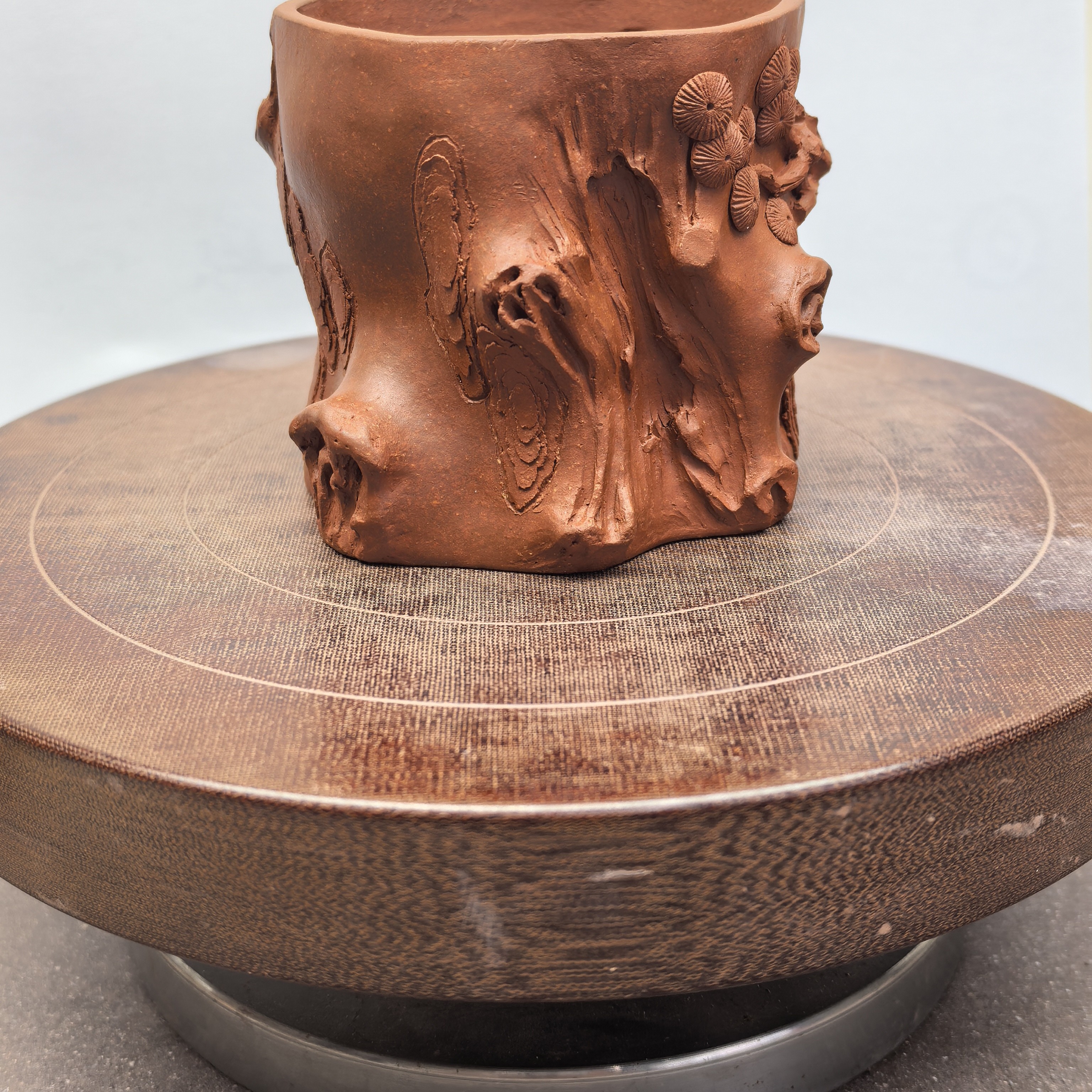 全手工陶瓷手捏紫砂主人杯红泥茶杯紫砂杯创意纯手工家用茶具