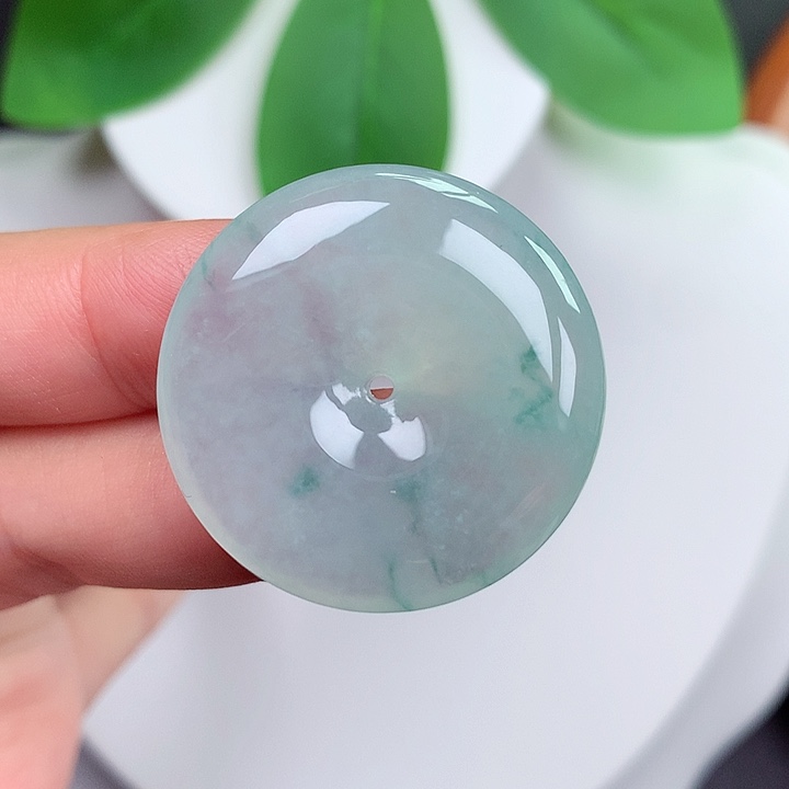 颈饰未镶嵌翡翠平安扣 29.1x5.7mm