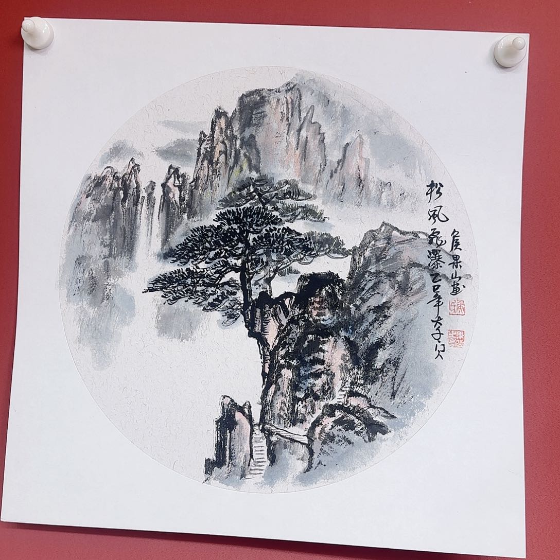 国画侯国山手绘作品
