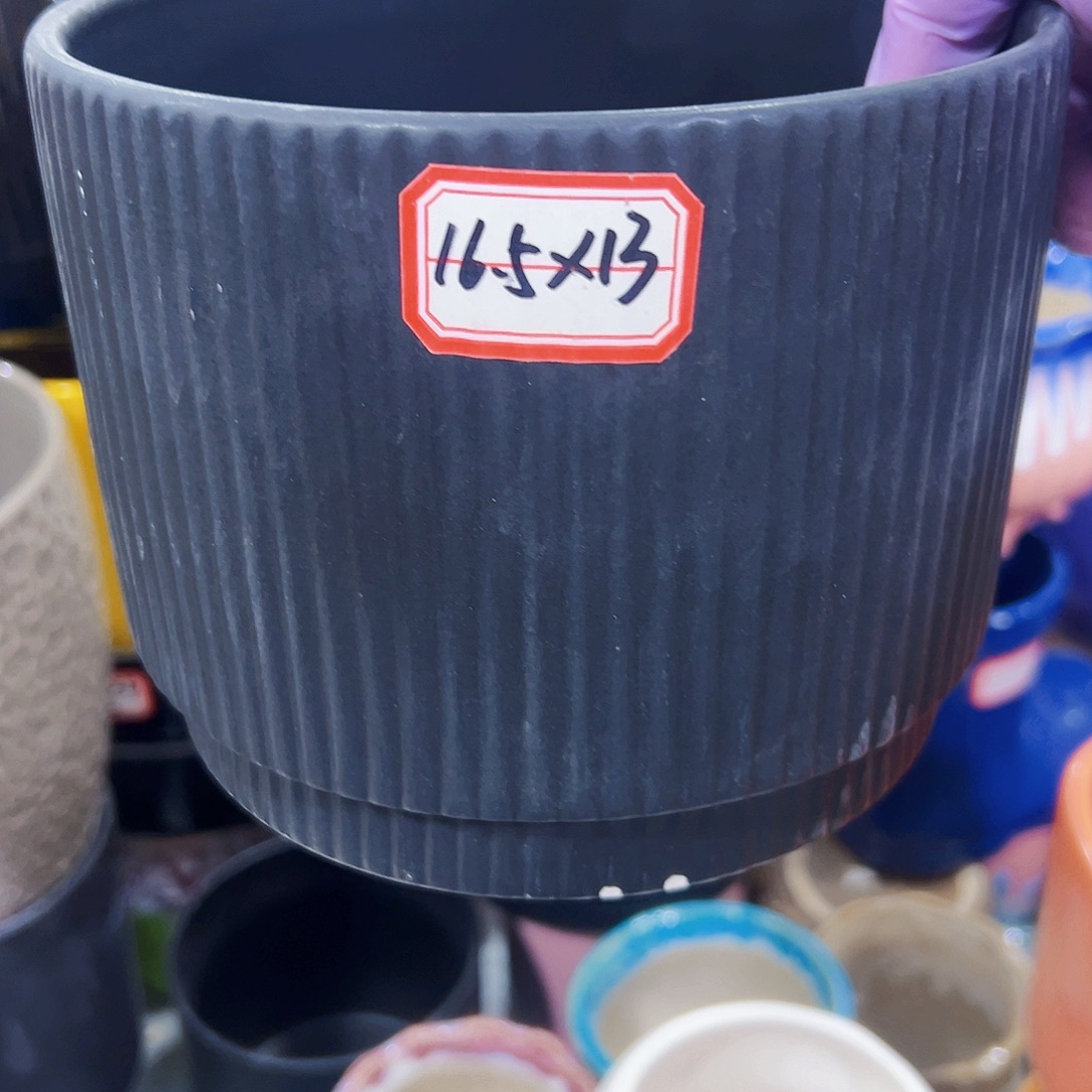 有孔外贸尾单陶瓷花盆凑单10米包邮