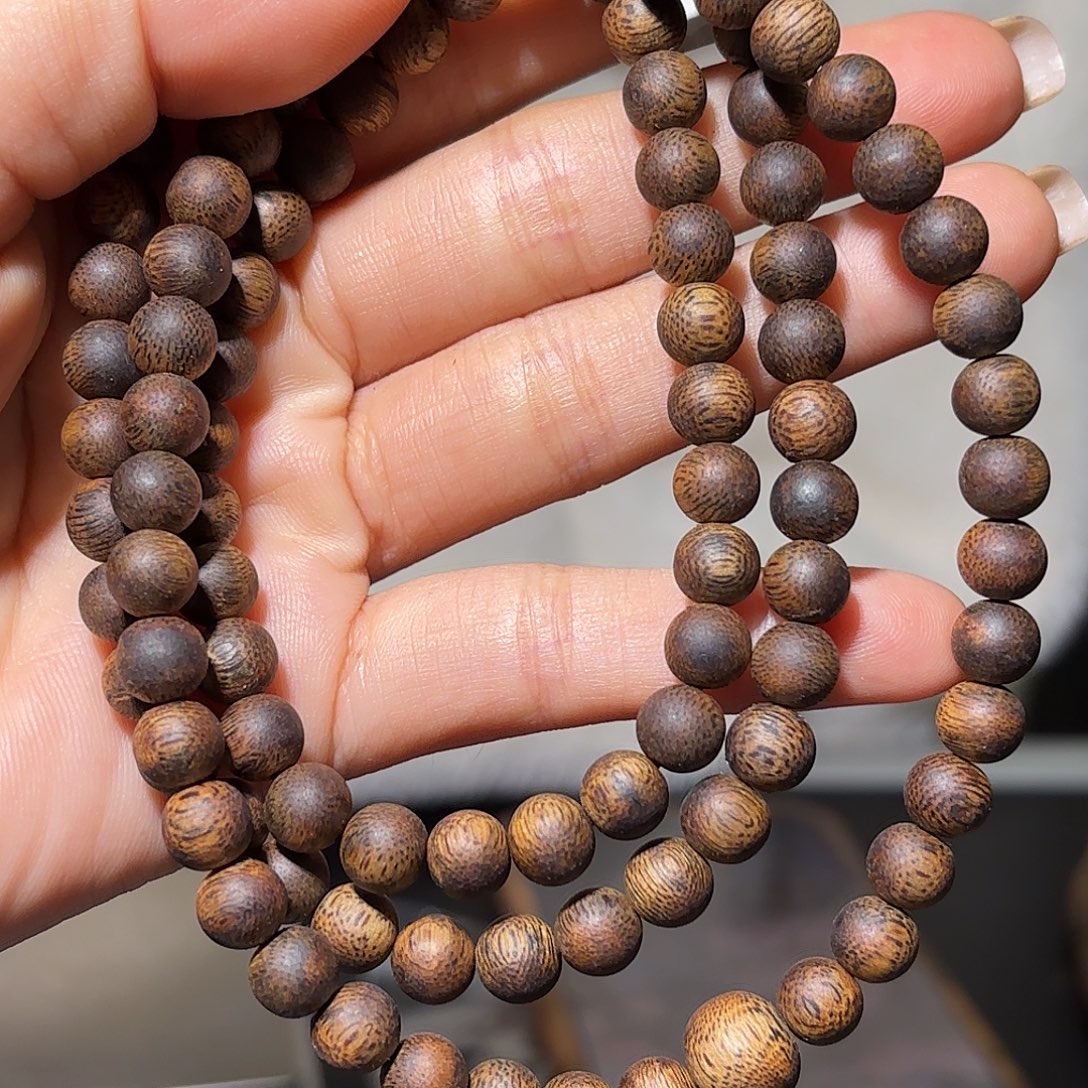 手串沉香奇楠沉香07圆珠多圈21克➕张勺子