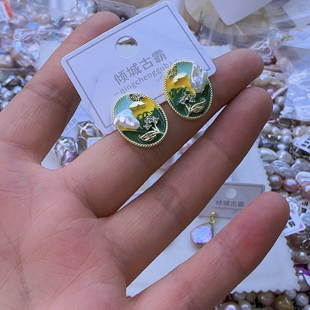 银S925镶嵌淡水珍珠项链定制400