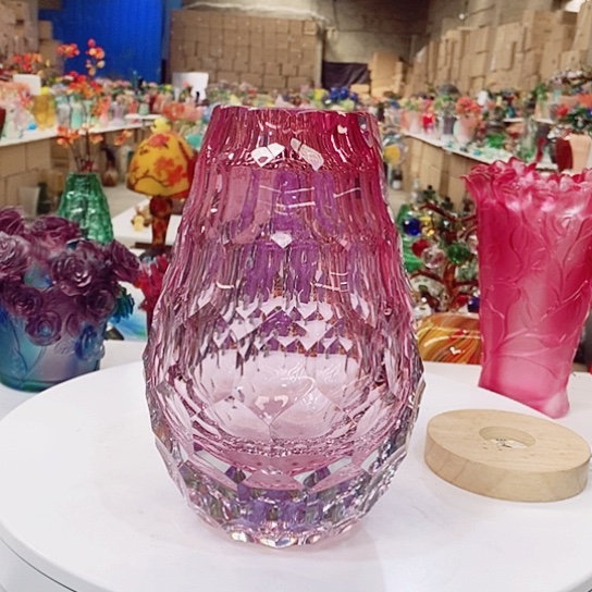 琉璃水晶花瓶高22厘米口径6厘米