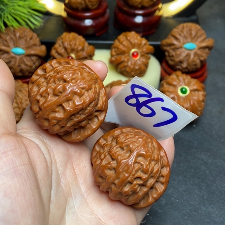 文玩核桃把件39白狮子867