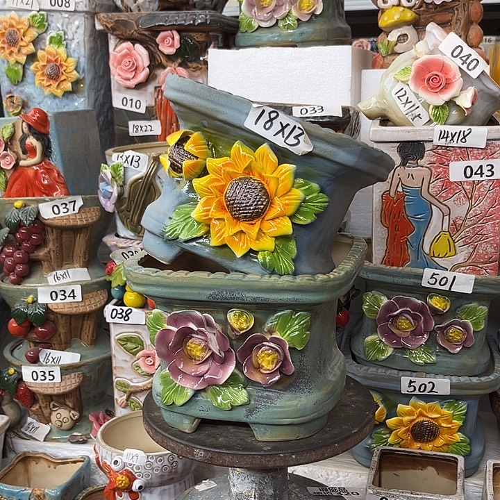 粗陶材质多肉花盆