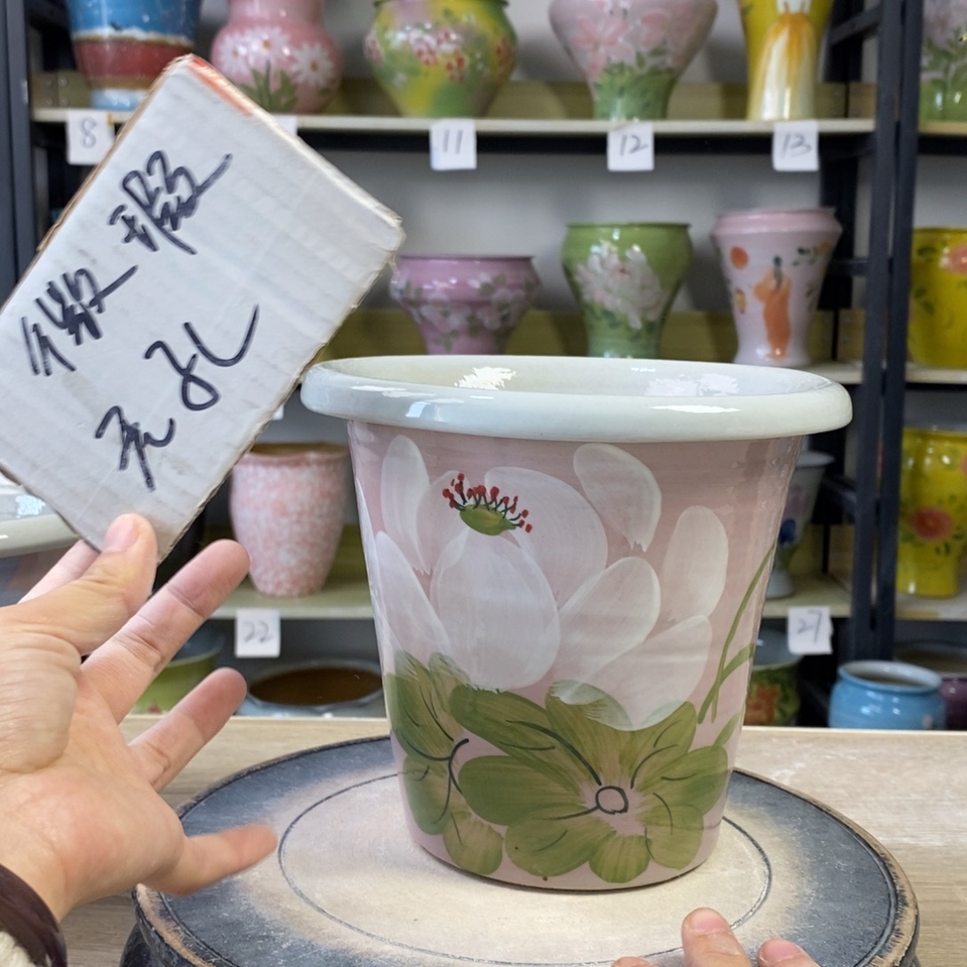 景德镇手工手绘陶瓷花盆