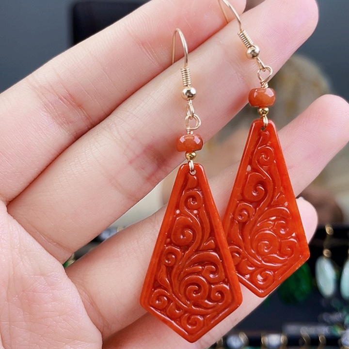 翡翠耳饰未镶嵌饰品