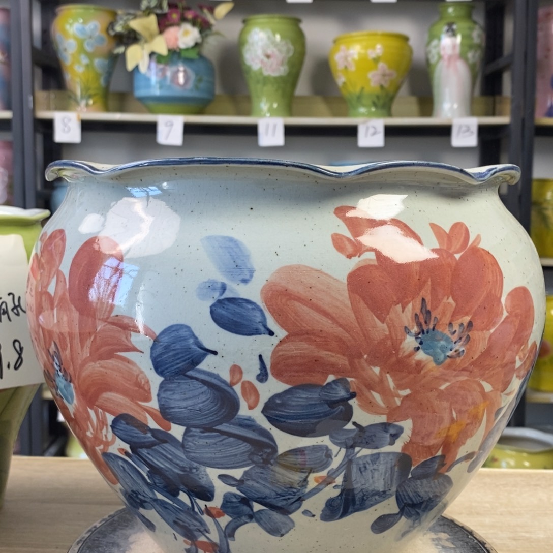 景德镇手工手绘陶瓷花盆