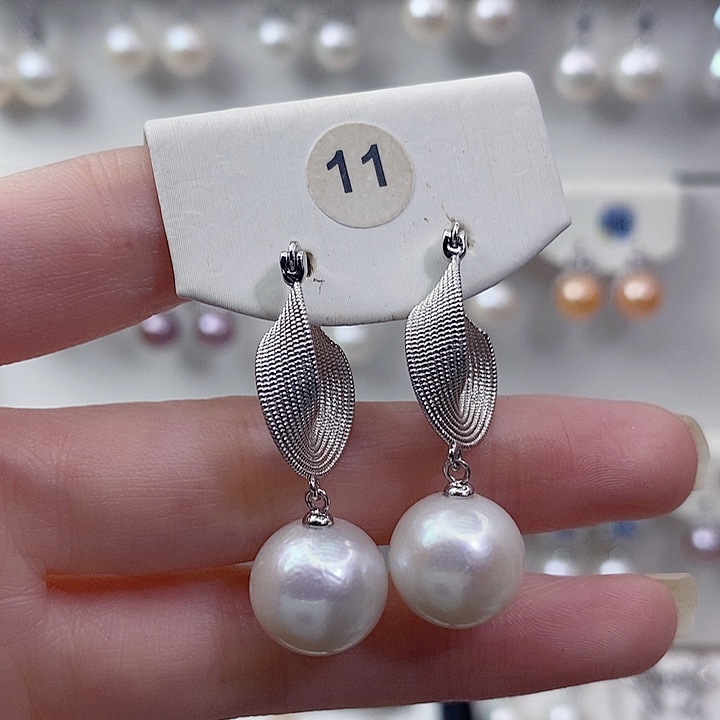 蒲***英银S925镶嵌耳饰淡水珍珠A