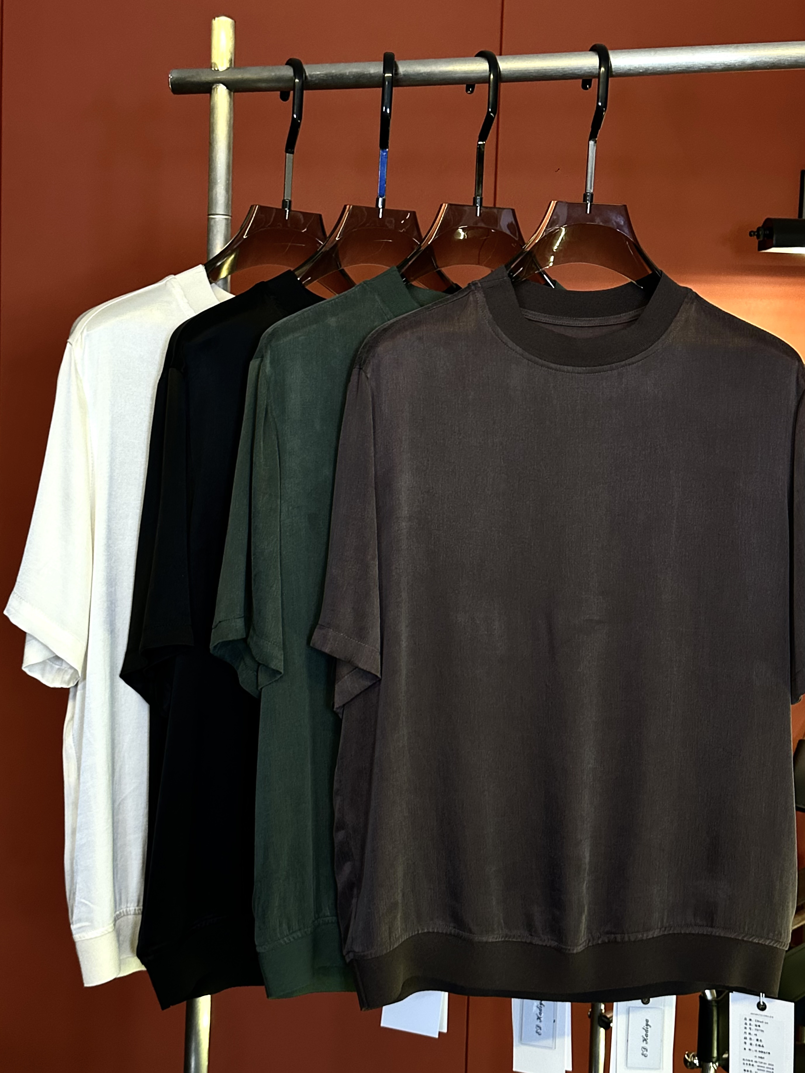 Dalton DiDi雾面铜氨丝圆领 T恤套装休闲时尚