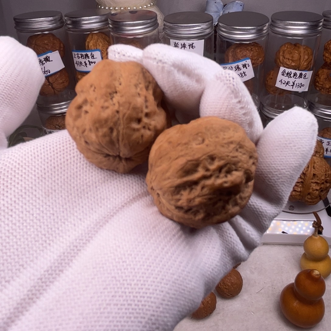 文玩核桃把件小玉蟾34尺