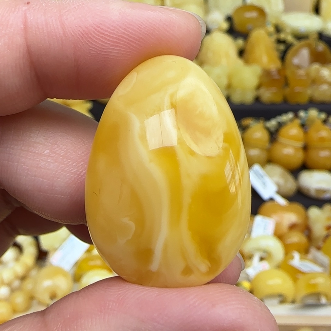 蜜蜡吊坠(不含链)未镶嵌天然俄料蜜蜡水滴吊坠