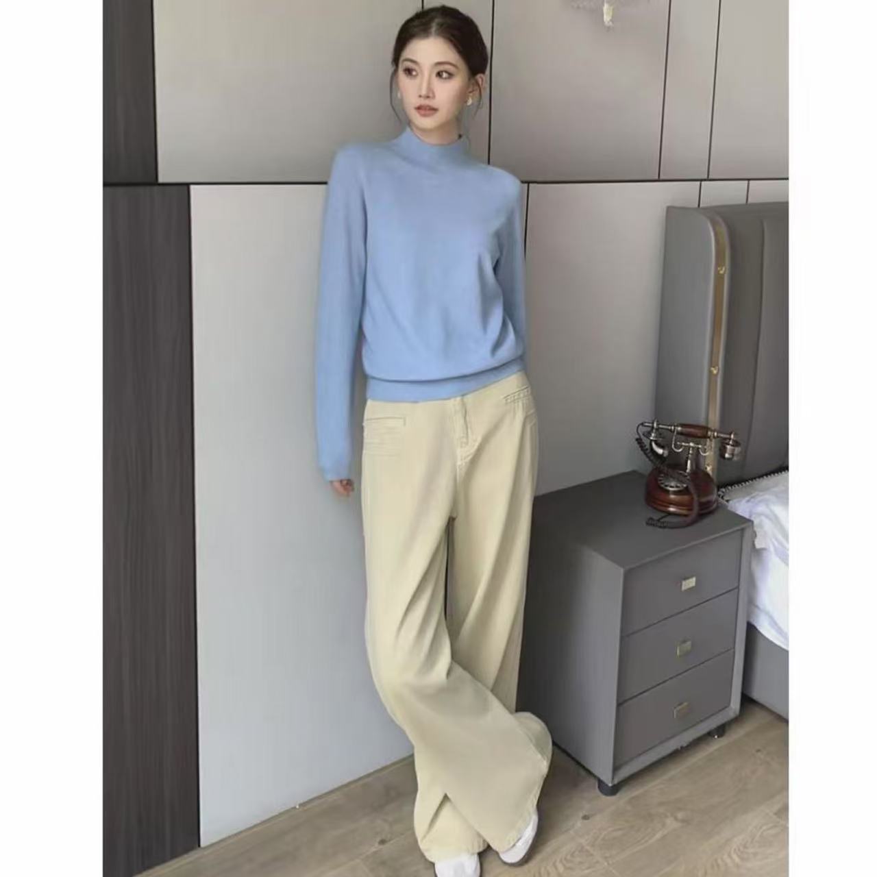 【YZ•衣系列】NN565-时尚女装设计感针织衫休闲重工百搭气质显瘦