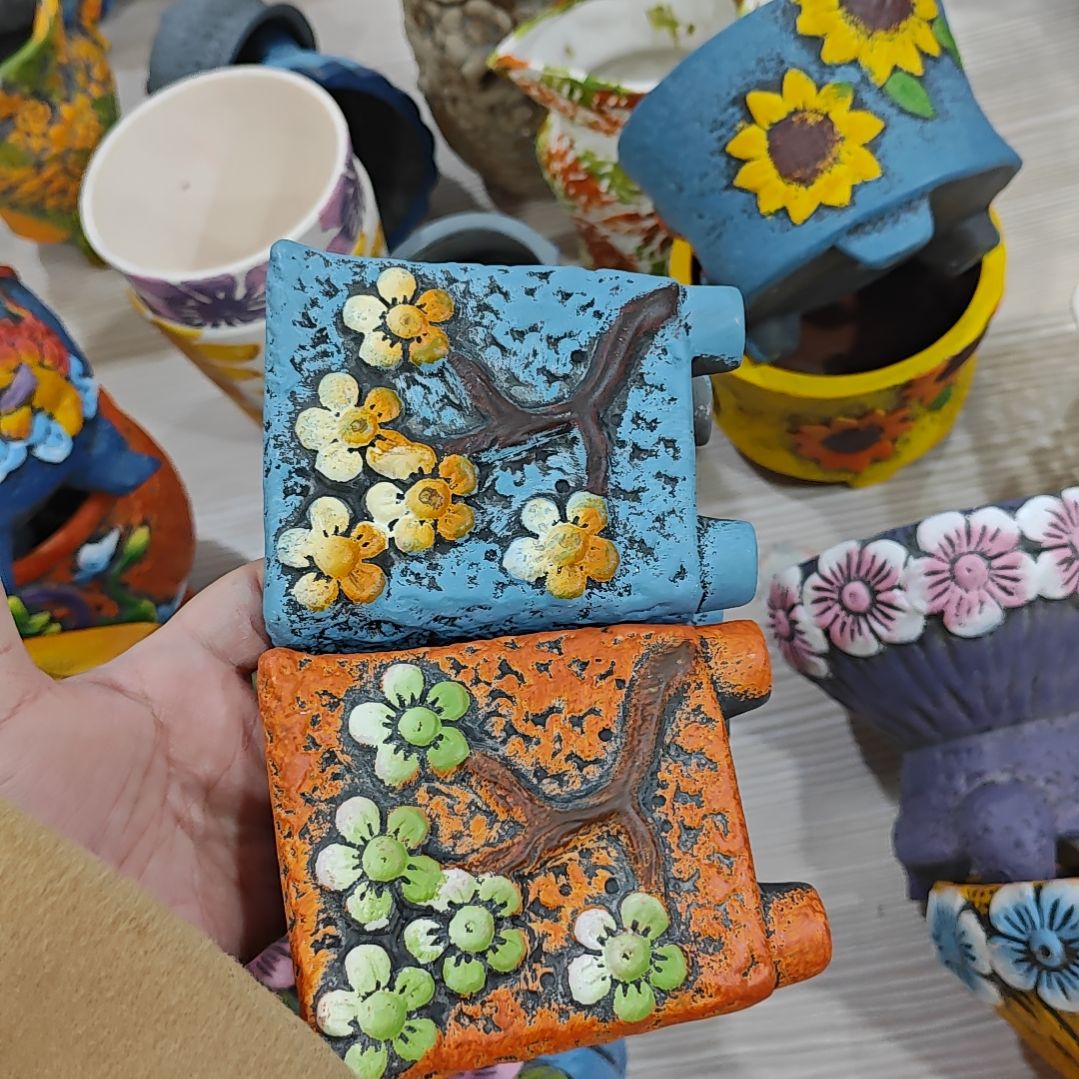 红陶吸水透气的白陶花盆凑满12发货